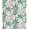 Papeldecor|Papier peint imprimé tropical frais avec des palmiers verts et un fond blanc|Papier Peint