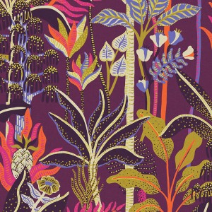Casamance|Papier peint peinture abstraite bleu|Haut Gamme