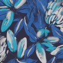 Papeldecor|Papel pintado floral frutas tropicales azul acuarela|Papel Pintado