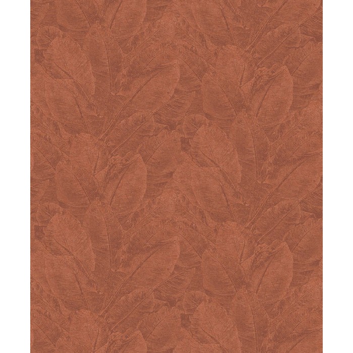 Papeldecor|Wallpaper tropical leaves with shine and clay-coloured relief|Wallpaper