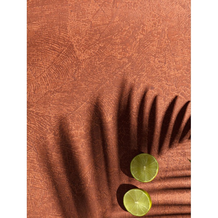 Papeldecor|Wallpaper tropical leaves with shine and clay-coloured relief|Wallpaper