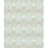 Papeldecor|Mint green art deco wallpaper with metallic details|Wallpaper