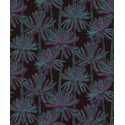 Papeldecor|Classic Caribbean palm wallpaper in green and purple on black|Wallpaper