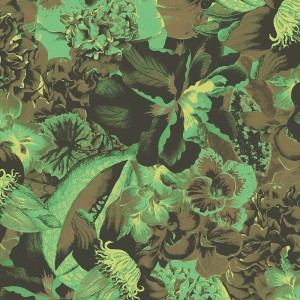 Caselio|Tapete mit Blumen, Kakadus und Sittichen|Tropische