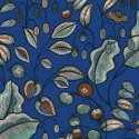 Khroma|Moderne florale Tapete blau gemustert|Tapeten