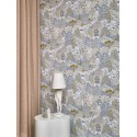 Khroma|Arabesque-style landscape Wallpaper in blue and gold|Wallpaper