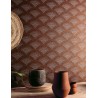 Khroma|Brocade Wallpaper with honey-colored fans|Wallpaper