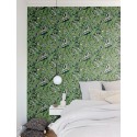 Papeldecor|Grüne Blumentapete mit arabeskem Touch|Tapeten