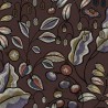 Papeldecor|Original Tapete mit blumigem braunem Auberginenmuster|Tapeten