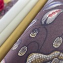 Papeldecor|Original Tapete mit blumigem braunem Auberginenmuster|Tapeten