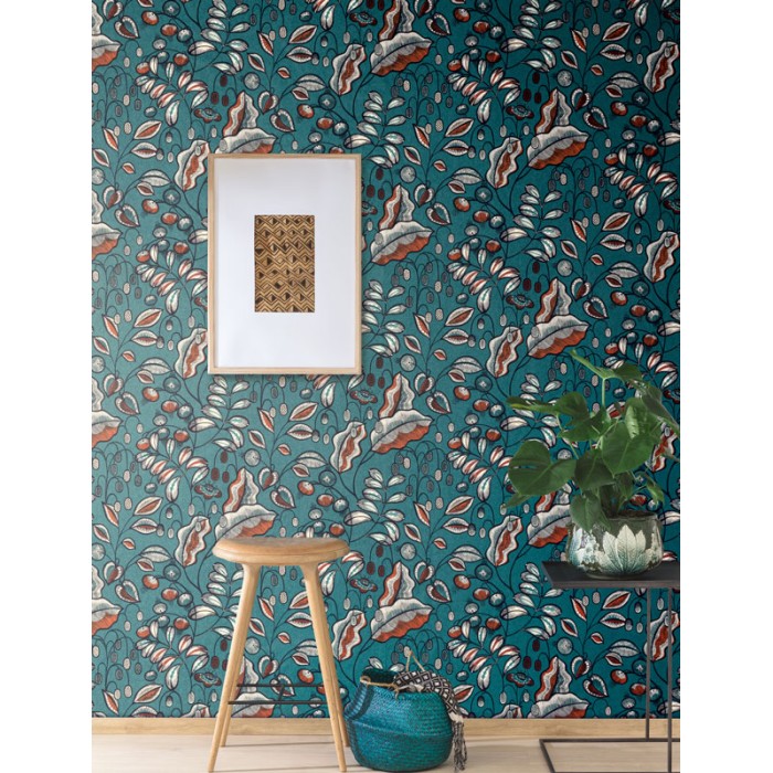 Papeldecor|Papier peint floral vert inspiré des jardins de Marrakech|Papier Peint