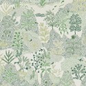 Papeldecor|Wallpaper with a drawing of a green Moroccan landscape|Wallpaper