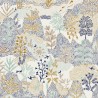 Papeldecor|Papier peint paysager de style arabesque aux tons bleus et dorés|Papier Peint