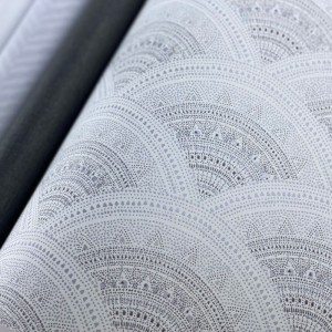 Casamance|Papier peint moderne motif ondulé bleu|Haut Gamme 2