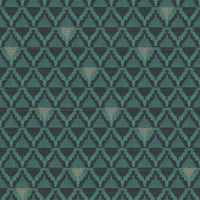 Papeldecor|Papel pintado arabesco con dibujo marroquí verde efecto textil|Papel Pintado