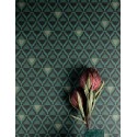 Papeldecor|Papier peint arabe avec motif marocain vert effet textile|Papier Peint