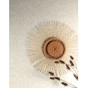 Papeldecor|Papier peint ethnique à rayures verticales en épis gris pierre|Papier Peint