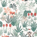 Khroma|Kids green Wallpaper with wild animals|Wallpaper