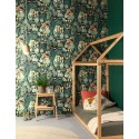 Khroma|Papier peint jungle enfant vert animaux|Papier Peint