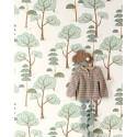 Khroma|Papier peint forêt enfant arbres turquoise|Papier Peint