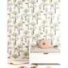 Khroma|Papier peint forêt enfant beige pastel fond blanc|Papier Peint