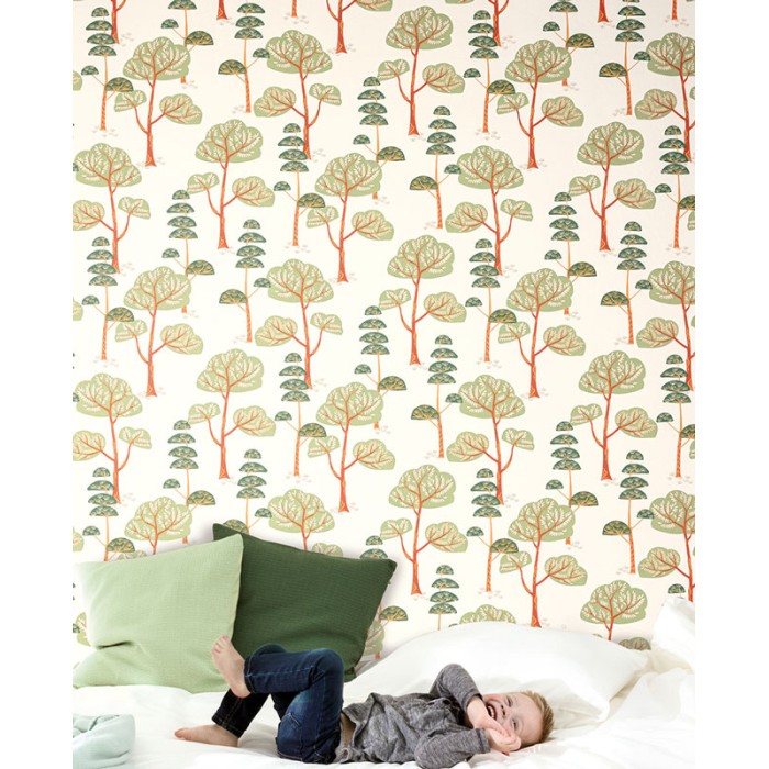 Khroma|Kids Wallpaper with green and brown trees|Wallpaper