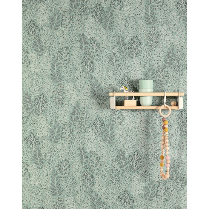 Khroma|Papel Pintado infantil con ramas verdes|Papel Pintado