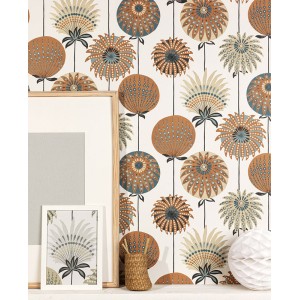 Casadeco|Classic ornamental wallpaper in greenish grey|Wallpaper 2