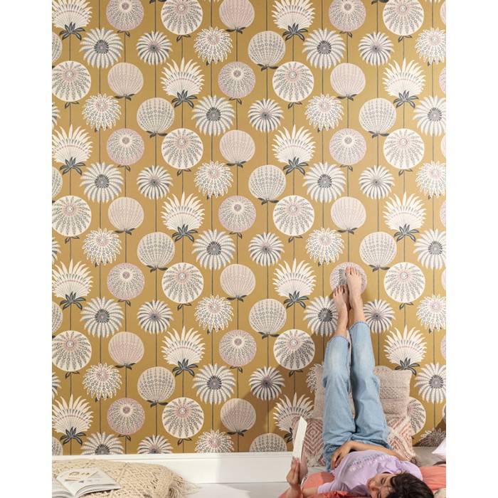 Papeldecor|Juvenile wallpaper with original flower designs|Wallpaper
