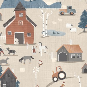 Cristiana Masi|Papier Peint enfant lama cactus Blanc chaud|Enfants