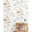 Papeldecor|Kids wallpaper with various puppy characters|Wallpaper