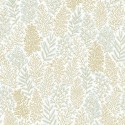 Papeldecor|Kids wallpaper with plant branches in beige and turquoise|Wallpaper