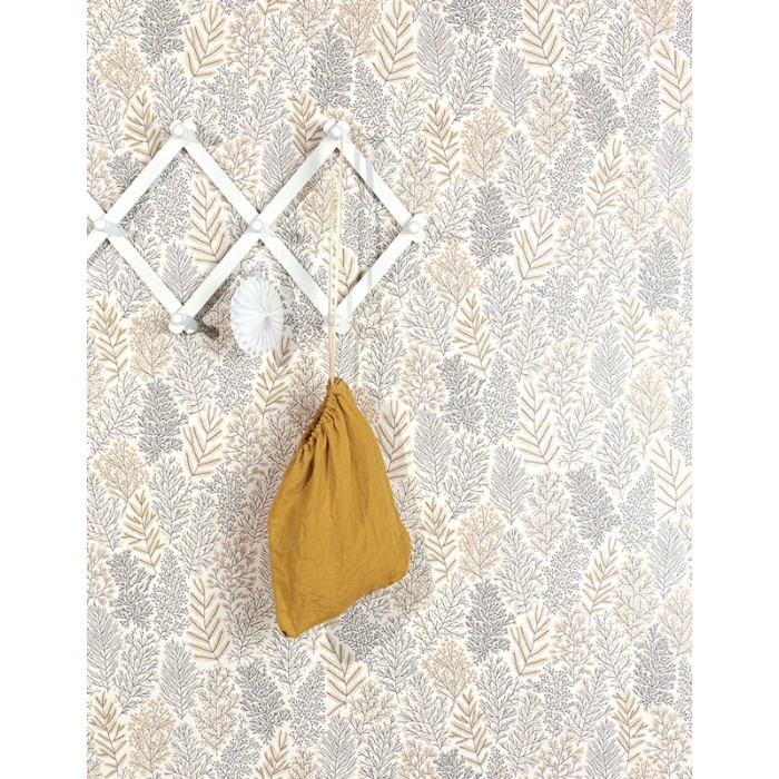 Papel pintado infantil ramilletes marrón y negro -  222-2162