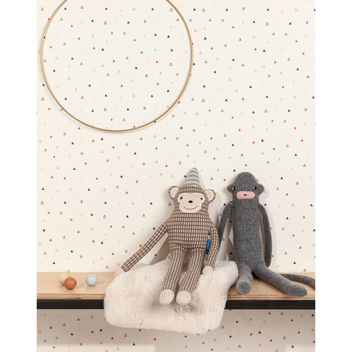Papeldecor|Papier peint enfant ludique avec triangles colorés|Papier Peint