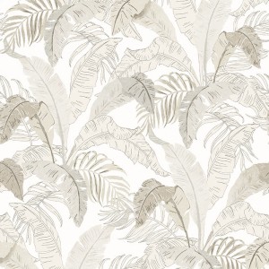 Papeldecor|Tapete mit kleinen Blumen metallisiert in Cremeweiß|Tapeten