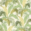 Khroma|Papel Pintado hojas de banano tropical verdes fondo blanco|Papel Pintado