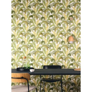 Papeldecor|Tapete glänzender goldener blauer Gips|Tapeten 2