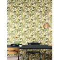 Khroma|Papier peint feuilles bananier tropical vert fond blanc|Papier Peint