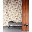 Khroma|Large grey terracotta banana leaves Wallpaper on beige background|Wallpaper