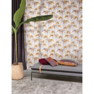 Papeldecor|Wallpaper modern large grey and gold leaves|Wallpaper 2