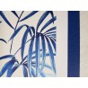 Khroma|Papier peint aquarelle bleu feuilles palmier fond beige|Papier Peint