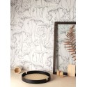 Khroma|Papier peint floral noir et blanc style provençal|Papier Peint