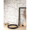 Khroma|Papier peint floral noir et blanc style provençal|Papier Peint