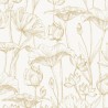 Khroma|Goldene Blumentapete Cremegrund|Tapeten