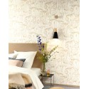 Khroma|Goldene Blumentapete Cremegrund|Tapeten