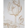 Khroma|Goldene Blumentapete Cremegrund|Tapeten
