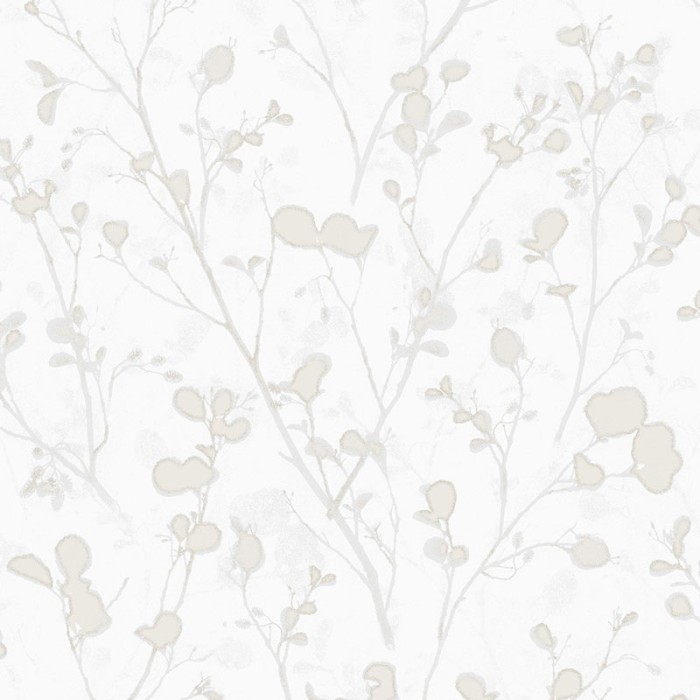 Khroma|Papel Pintado floral acuarela blanco crema con brillo|Papel Pintado