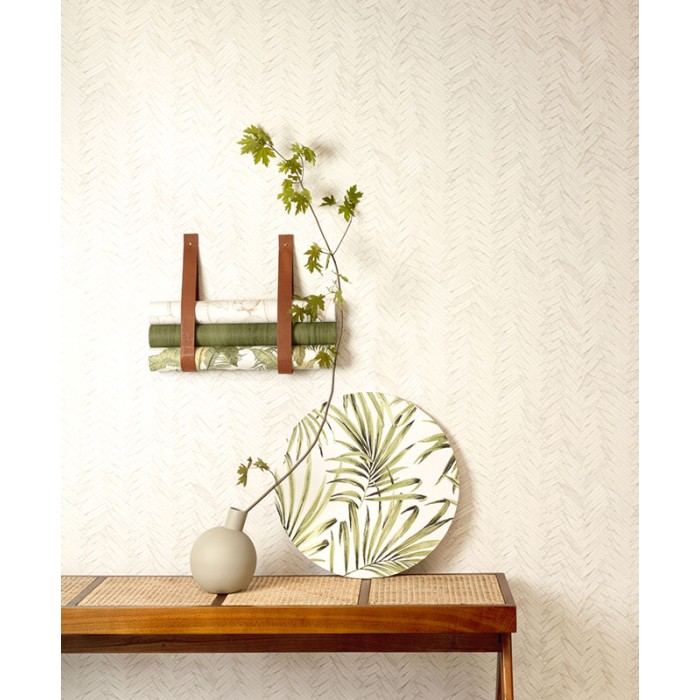 Khroma|Light beige palm leaves Wallpaper|Wallpaper