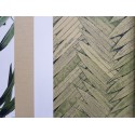 Khroma|Wallpaper with palm leaves in green herringbone|Wallpaper