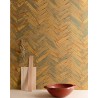 Khroma|Wallpaper with palm herringbone leaves in green and brown|Wallpaper